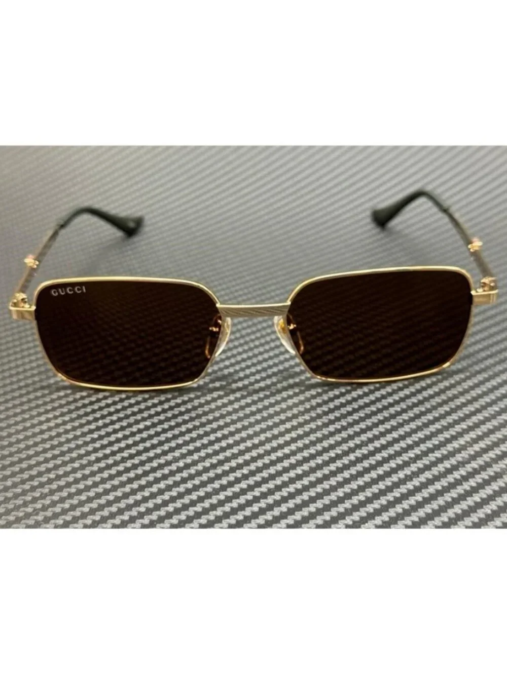 New Gucci Men Gold Sunglasses 56-18-145